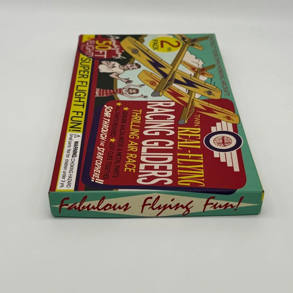 House of Marbles Real Flying Racing Gliders 2 Pack Retro Balsa Wood Toy Kit